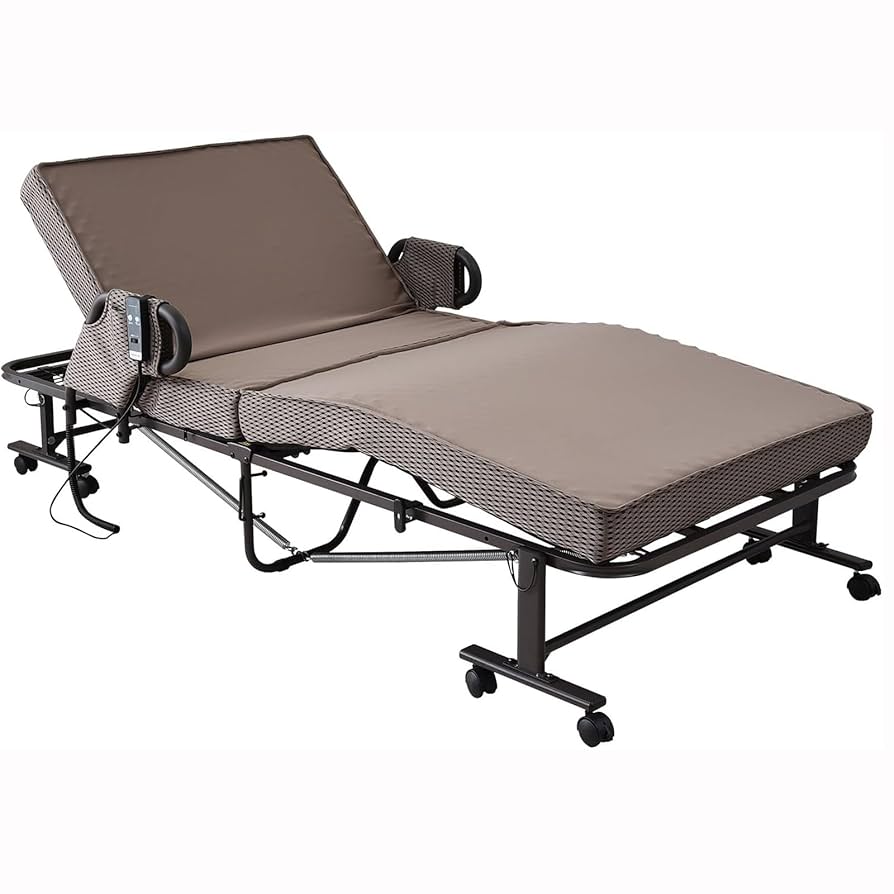 山善電動リクライニングベッド 折りたたみベッド手すり付き マットレス 組立済み 山善 手すり付き 折りたたみベッド シングル ハイタイプ